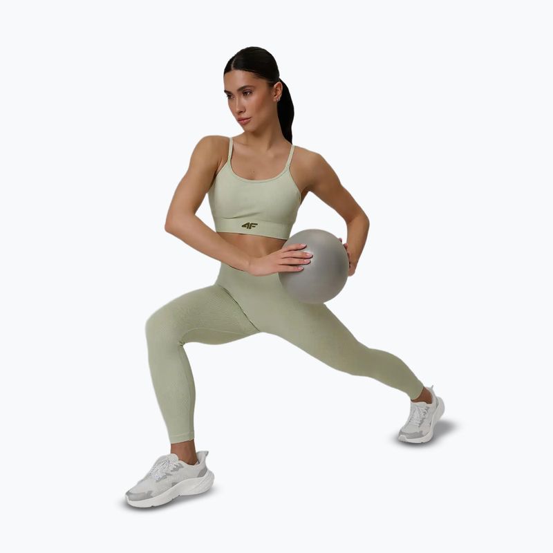 Tréningová podprsenka 4F Solar Punk F203 light green allover 7
