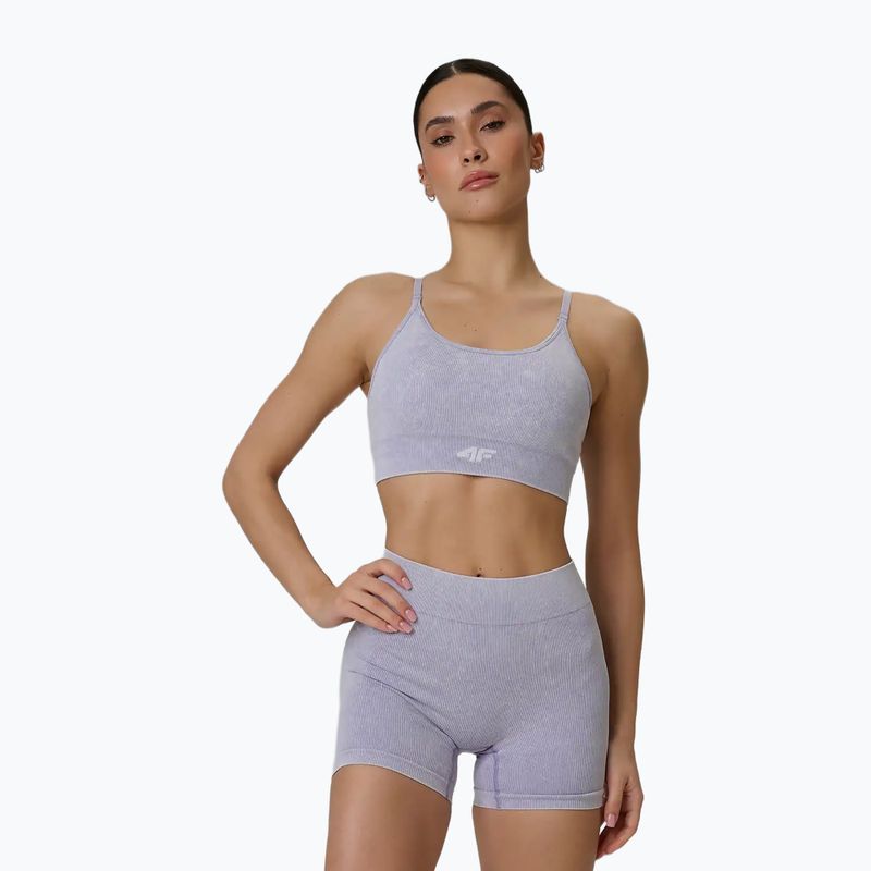 Tréningová podprsenka 4F Solar Punk F203 violet allover 7