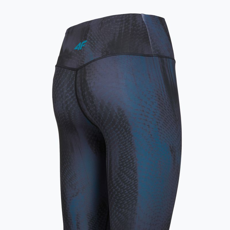 Dámske tréningové legíny 4F Solar Punk FNK F454 sea green allover 12