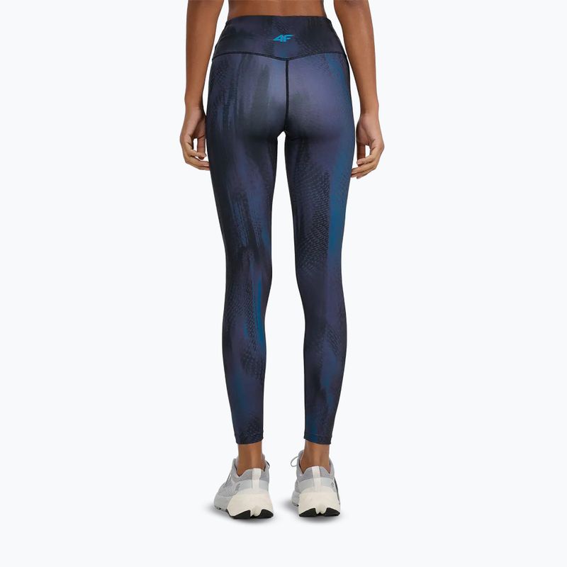 Dámske tréningové legíny 4F Solar Punk FNK F454 sea green allover 3