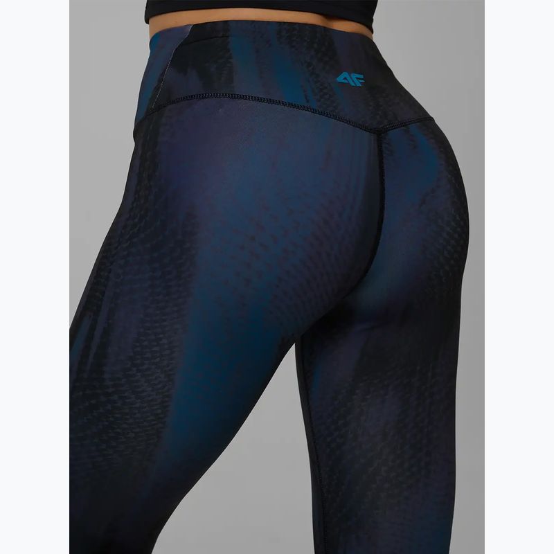 Dámske tréningové legíny 4F Solar Punk FNK F454 sea green allover 4