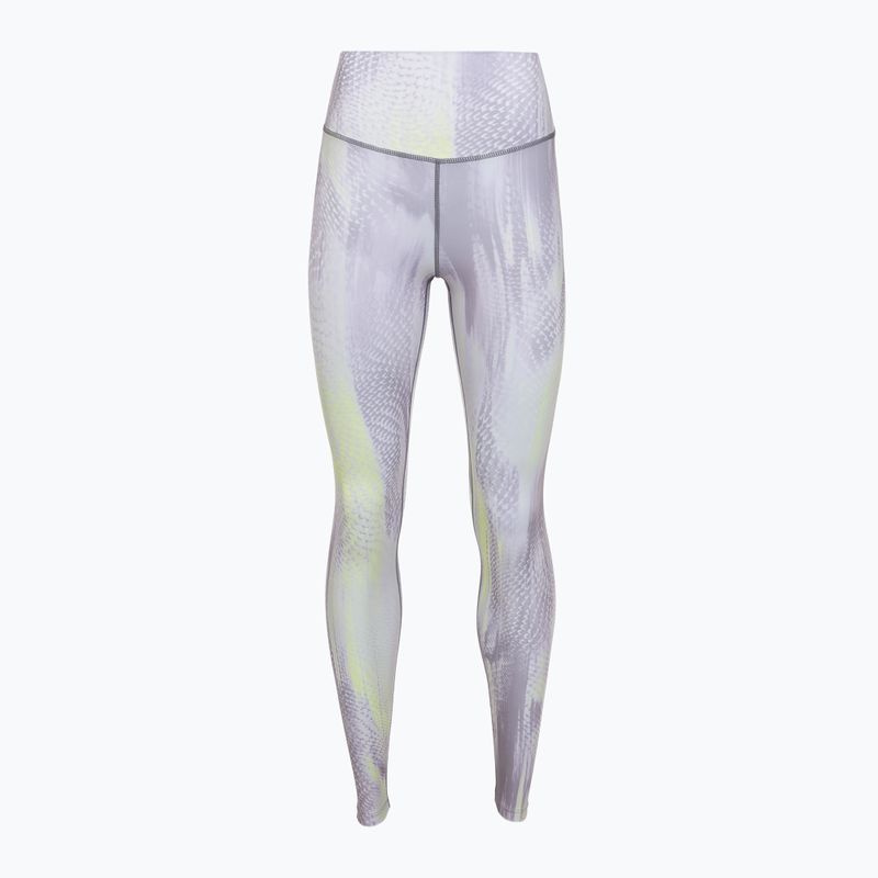 Dámske tréningové legíny 4F Solar Punk FNK F454 light yellow allover 7