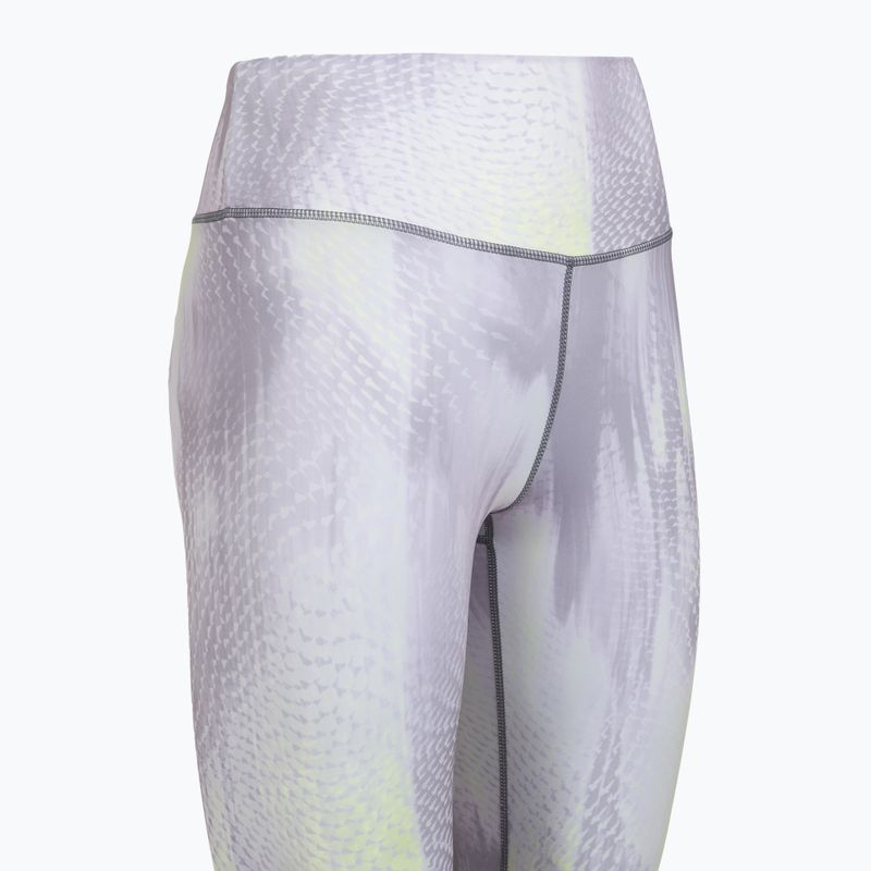 Dámske tréningové legíny 4F Solar Punk FNK F454 light yellow allover 9