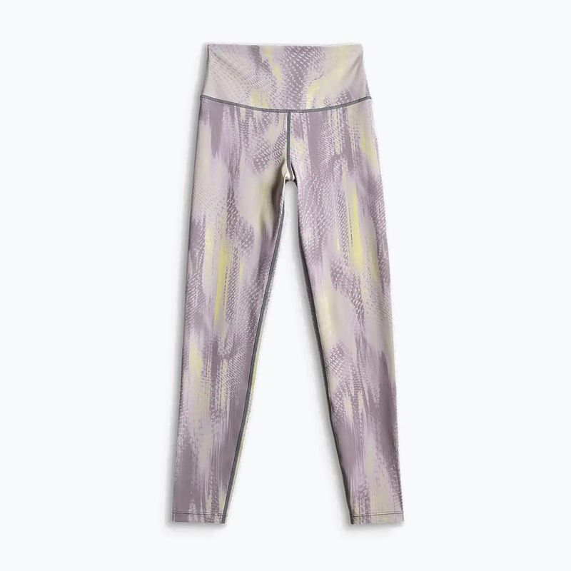 Dámske tréningové legíny 4F Solar Punk FNK F454 light yellow allover 7