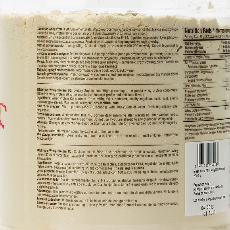 Srvátka 7Nutrition Protein 80 2kg biela čokoláda-višňa 7Nu000235 2