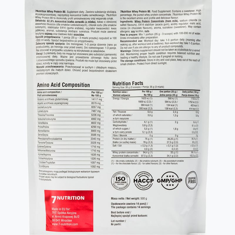 Srvátka 7Nutrition Protein 80 500g krém 7Nu000260 2