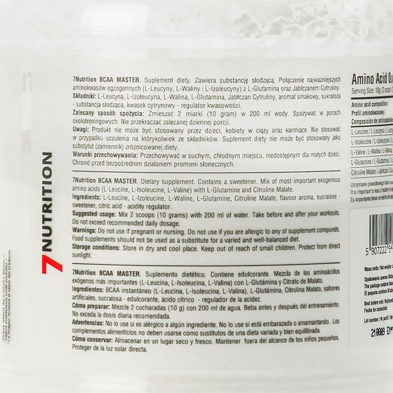 BCAA Master 7Nutrition aminokyseliny 500g cola-lime 7Nu000333-cola 2