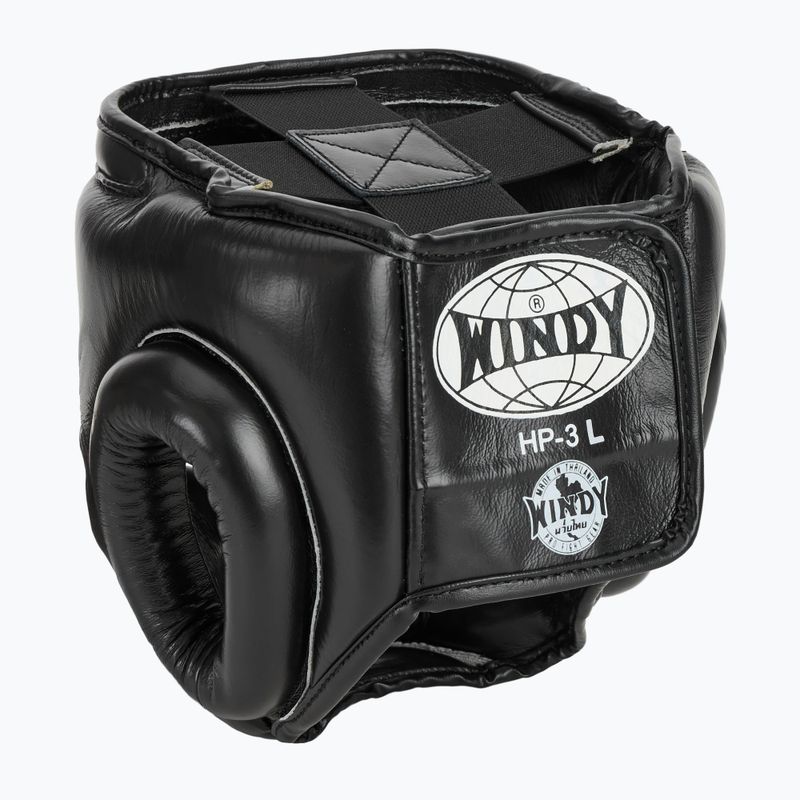 Boxerská prilba WINDY Genuine Leather black 3