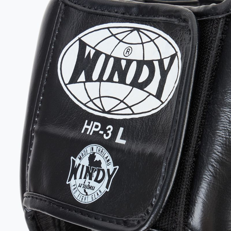 Boxerská prilba WINDY Genuine Leather black 4