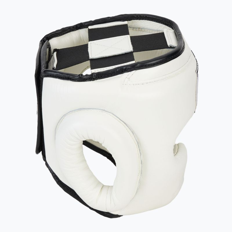 Boxerská prilba WINDY Genuine Leather white 2