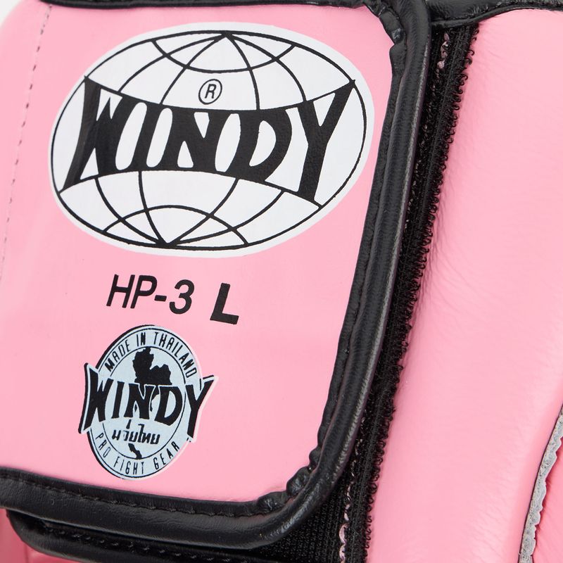 Boxerská prilba WINDY Genuine Leather pink 4