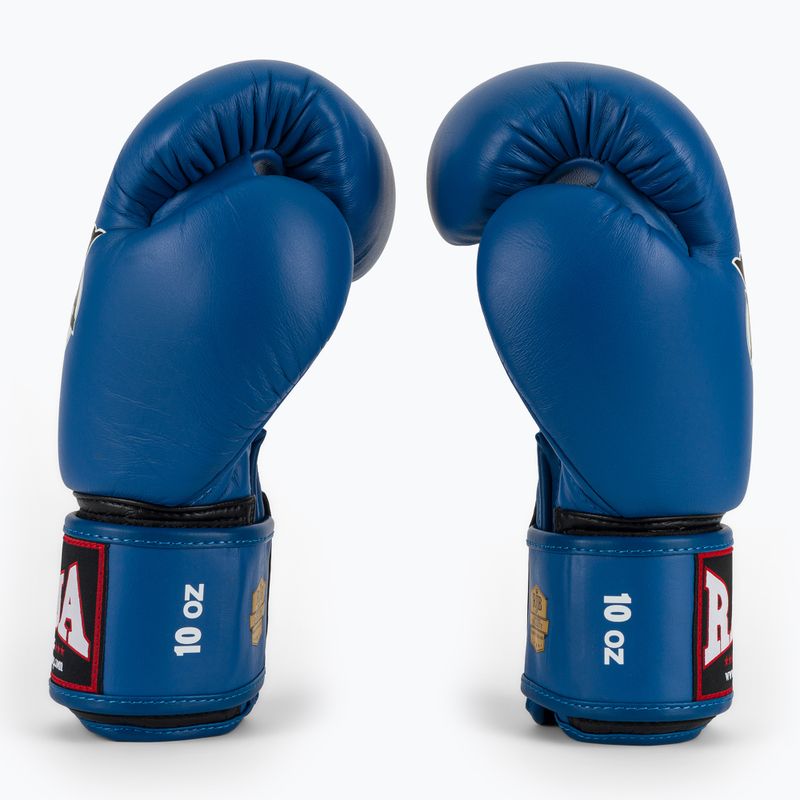 Boxerské rukavice RAJA BOXING Single Standard Genuine Leather blue 4