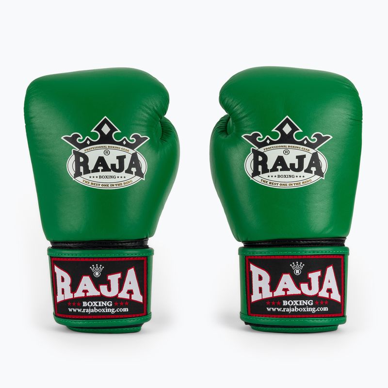 Boxerské rukavice RAJA BOXING Single Standard Genuine Leather green 2