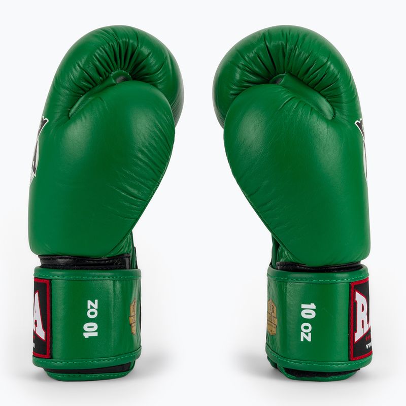 Boxerské rukavice RAJA BOXING Single Standard Genuine Leather green 4