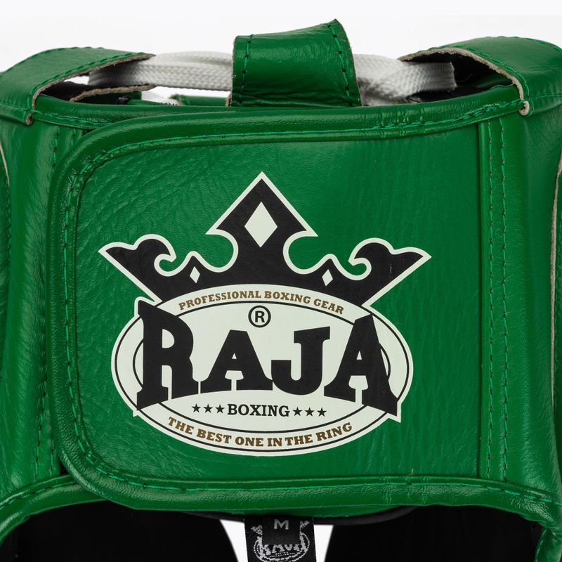Boxerská prilba RAJA BOXING Genuine Leather green 5