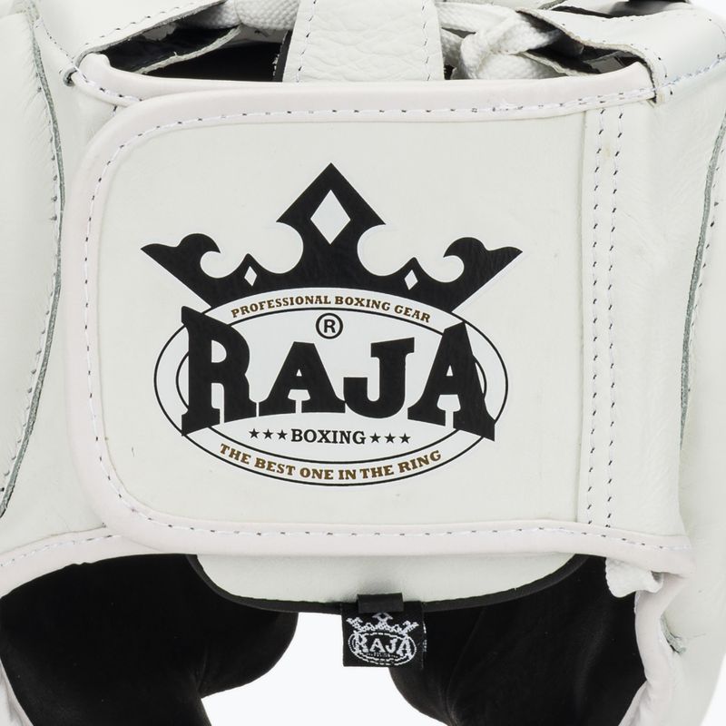 Boxerská prilba RAJA BOXING Genuine Leather white 5