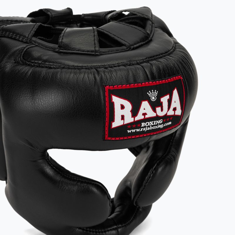 Boxerská prilba RAJA BOXING Semi Leather black 4