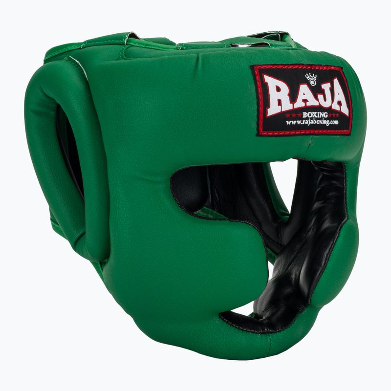 Boxerská prilba RAJA BOXING Semi Leather green