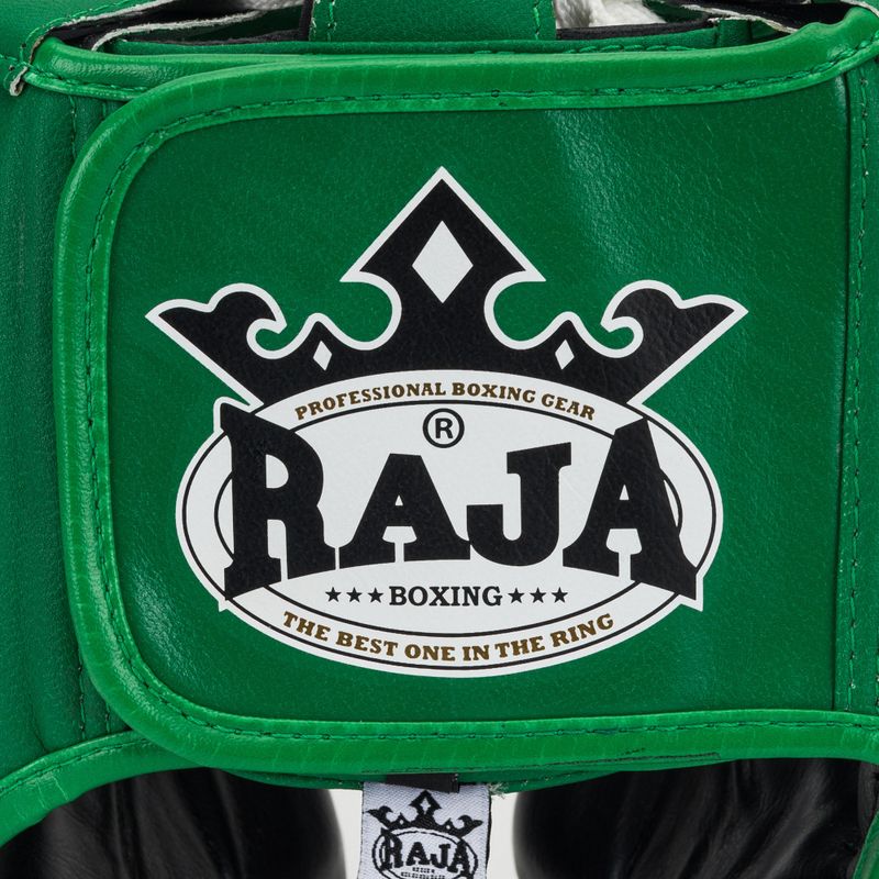 Boxerská prilba RAJA BOXING Semi Leather green 5