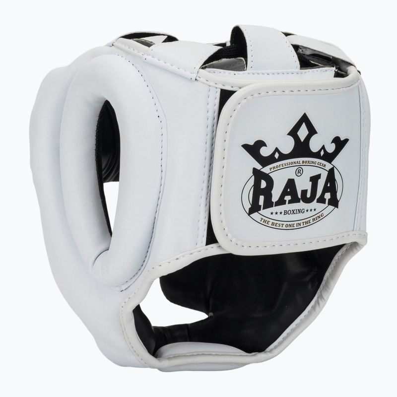 Boxerská prilba RAJA BOXING Semi Leather white 3
