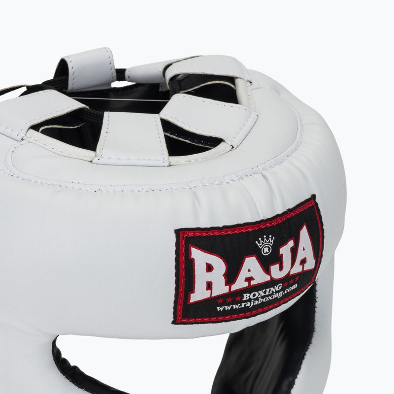 Boxerská prilba RAJA BOXING Semi Leather white 4