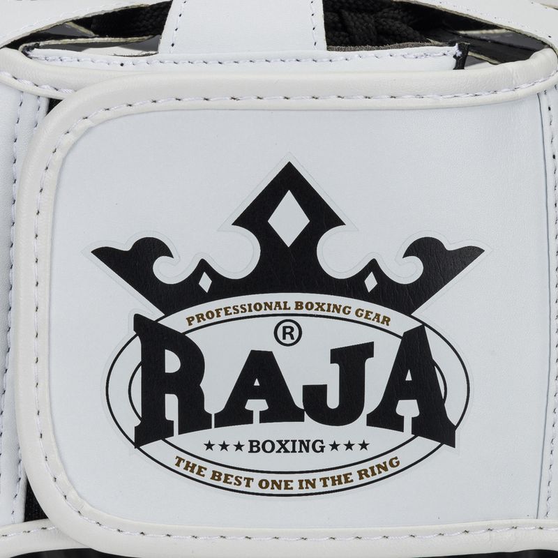 Boxerská prilba RAJA BOXING Semi Leather white 5