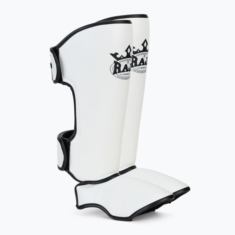 Chrániče holení a chodidiel RAJA BOXING Lightweight Shin Guards Semi Leather white
