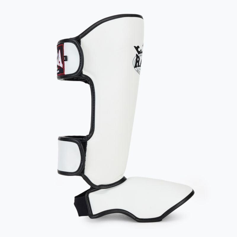 Chrániče holení a chodidiel RAJA BOXING Lightweight Shin Guards Semi Leather white 2