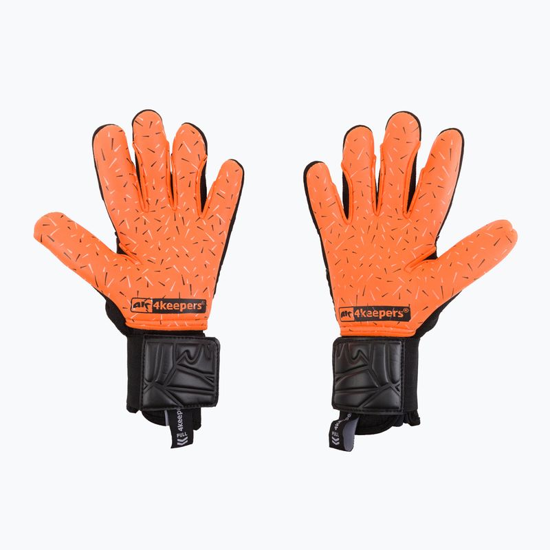4Keepers Equip Flame Nc brankárske rukavice čierno-oranžové EQUIPFLNC 2