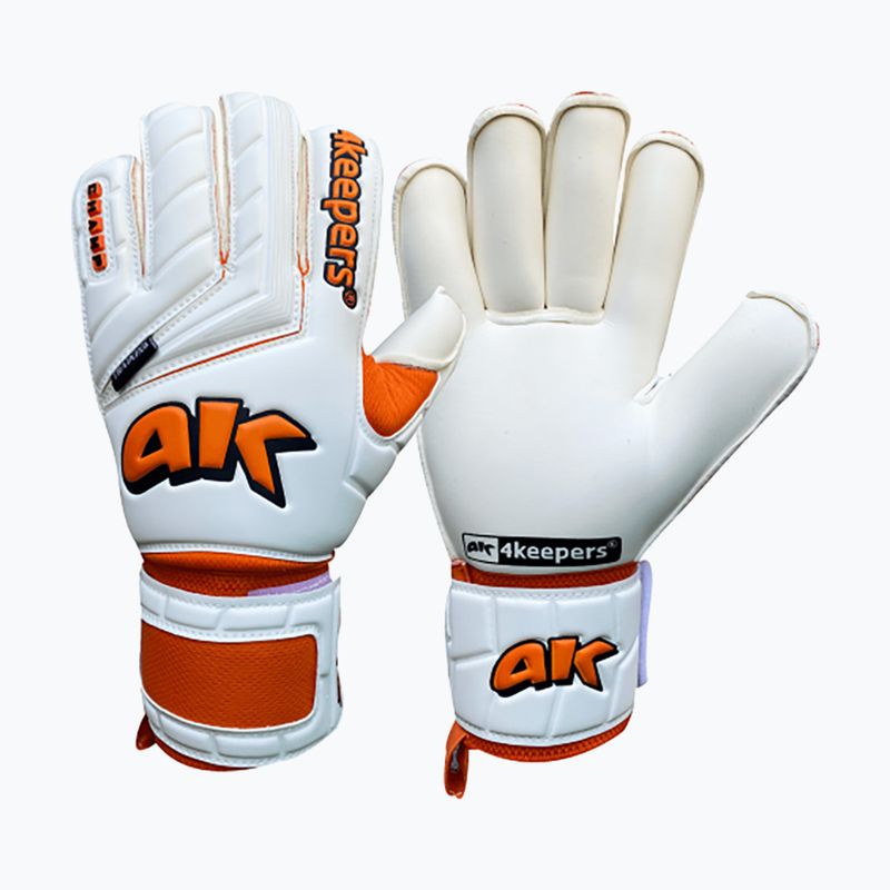 4keepers Champ Training V Rf brankárske rukavice biele a oranžové 6
