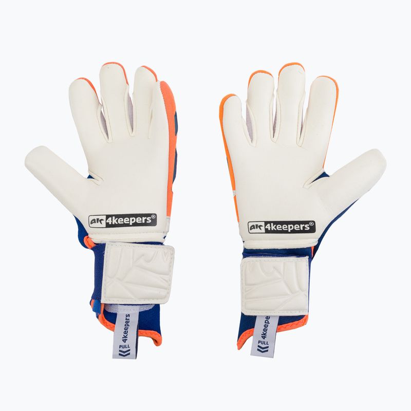 4Keepers Equip Puesta Nc Jr detské brankárske rukavice modré a oranžové EQUIPPUNCJR 2