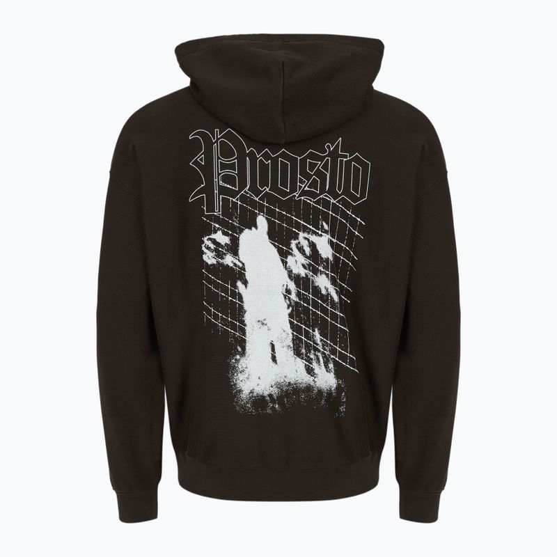 Pánska mikina PROSTO Shadow Hoodie washed black 2