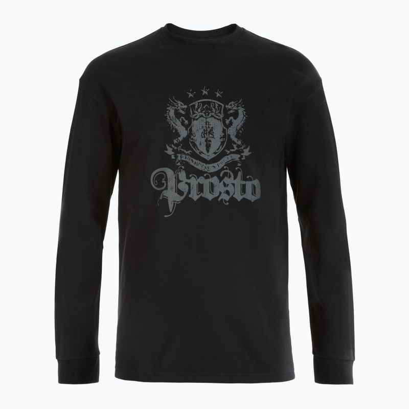 Pánske tričko longsleeve PROSTO Crest black