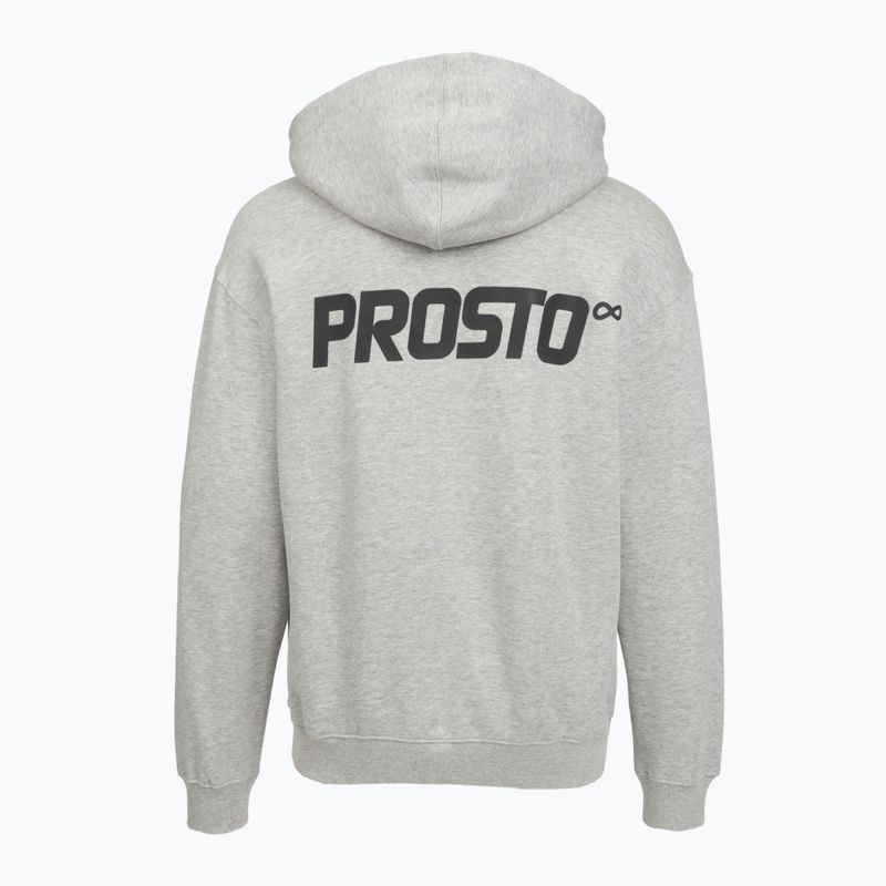 Pánska mikina PROSTO Hoodie Half Zip Big Log Infinity grey/melange 2