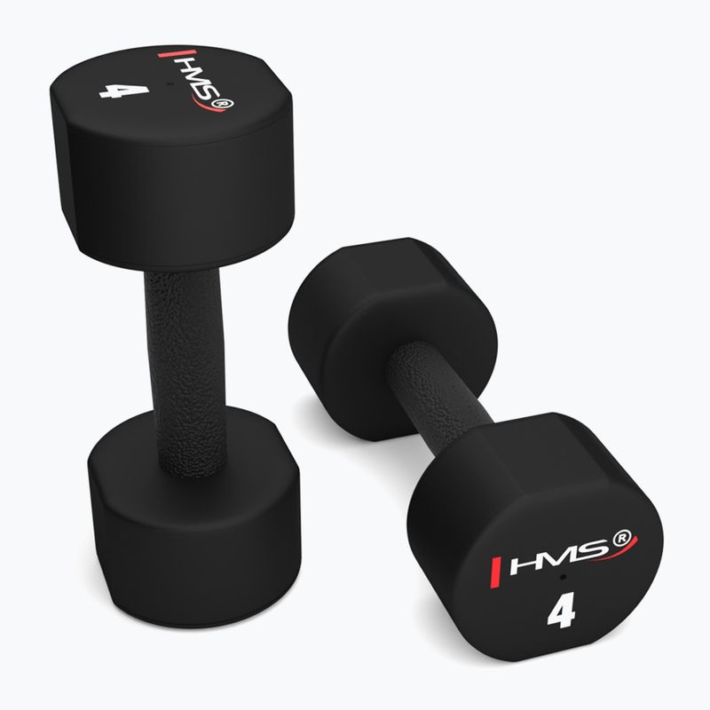 Činky HMS HPT02 TPU 2 ks 4 kg black 2