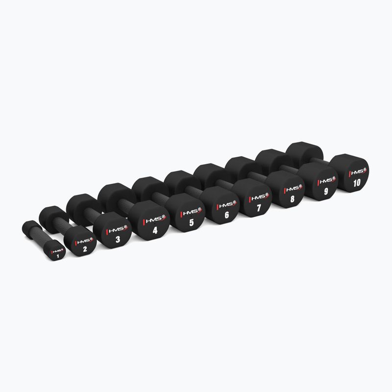 Činky HMS HPT02 TPU 2 ks 4 kg black 4