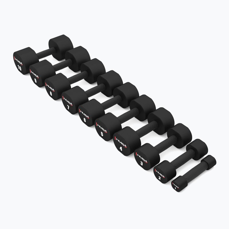 Činky HMS HPT02 TPU 2 ks 4 kg black 5