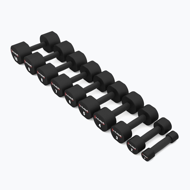 Činky HMS HPT02 TPU 2 ks 6 kg black 5