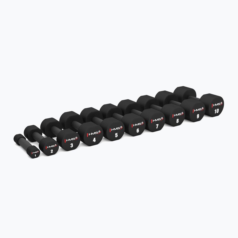 Činky HMS HPT02 TPU 2 ks 8 kg black 4