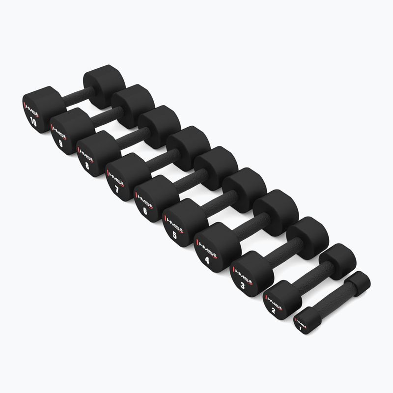 Činky HMS HPT02 TPU 2 ks 8 kg black 5