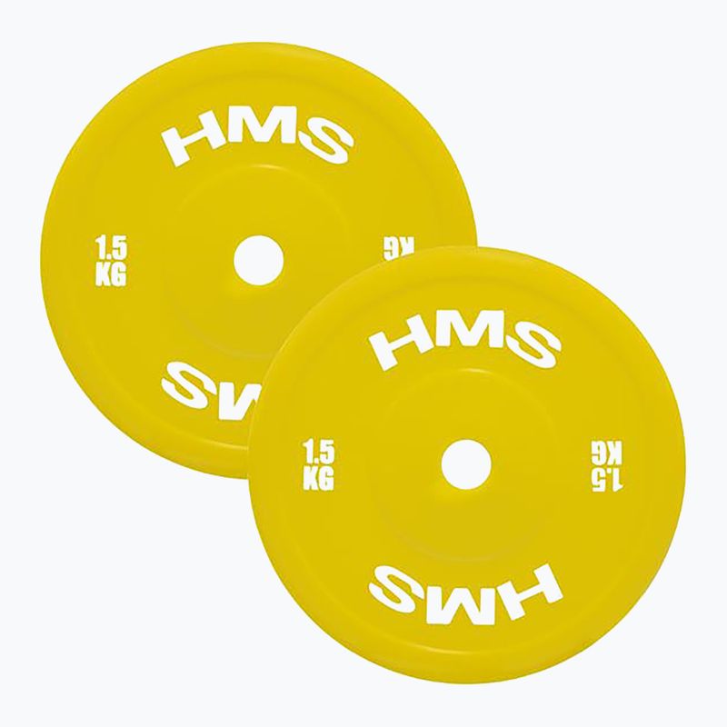 PE olympijské závažie HMS TPP01 2 x 1,5 kg žltá