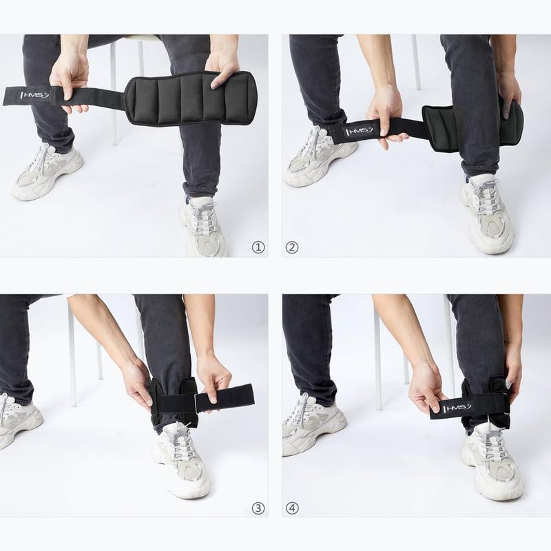 Záťaže na členky a zápästia HMS ONK01 0,5 kg 2 ks black 7