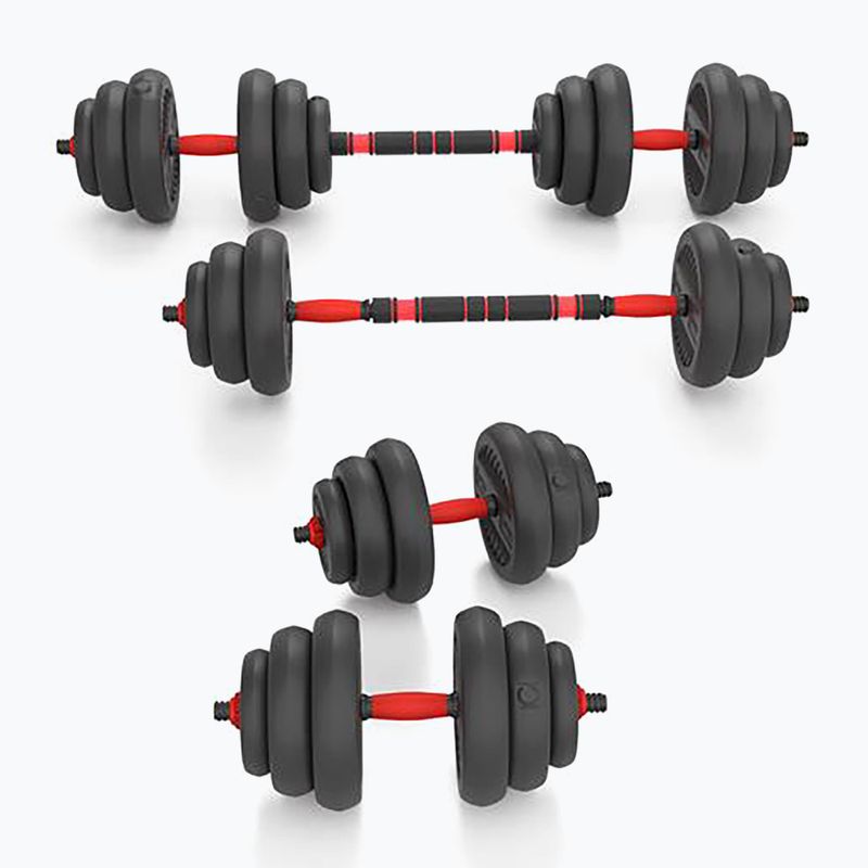 HMS SGN120 Pro Set 6W1 20kg závažia čierna/červená 5