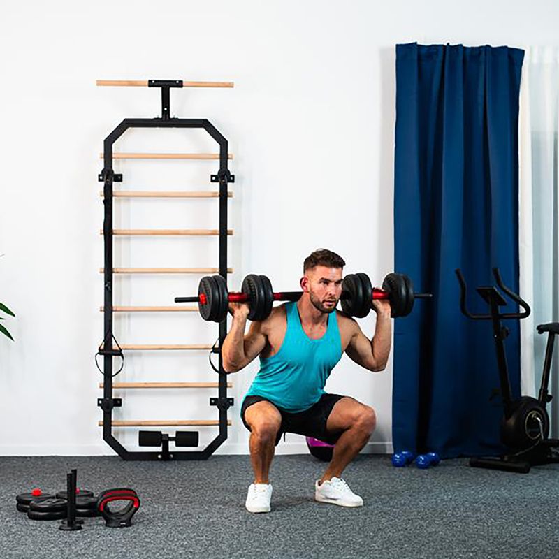 HMS SGN130 Pro Set 6W1 30kg závažia čierna/červená 5