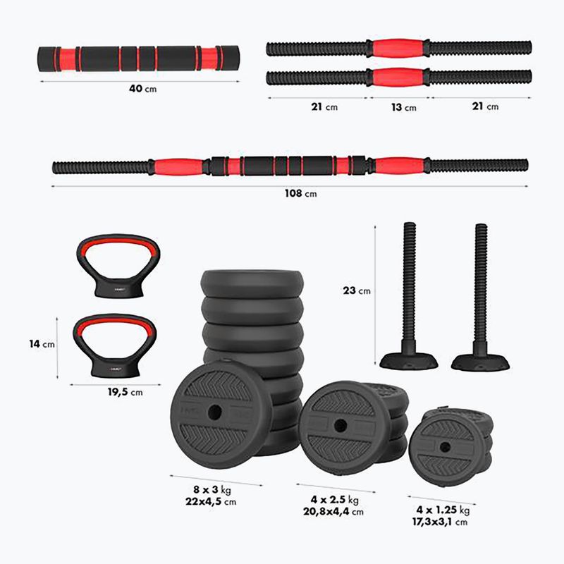 Sada závaží HMS SGN140 Pro Set 6v1 40kg  2