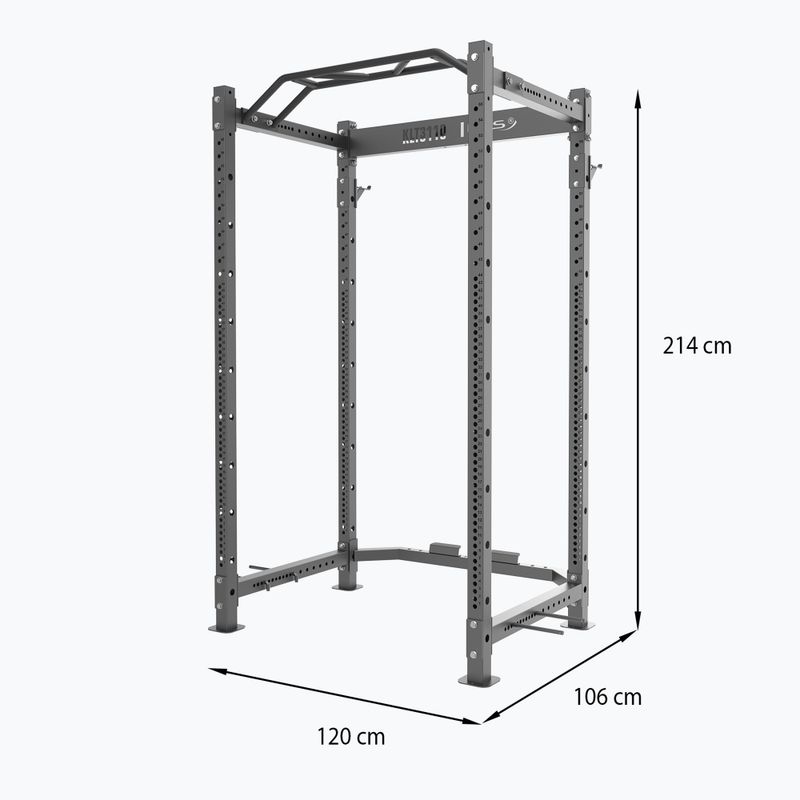 Posilňovacia klietka s príslušenstvom HMS KLT3110 Commercial silver 5