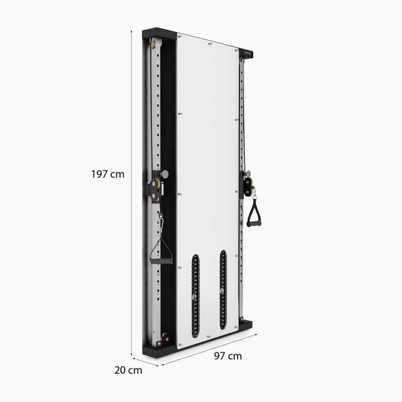 Dvojitá posilovacia kladka  na stenu HMS BS302 Commercial silver 2