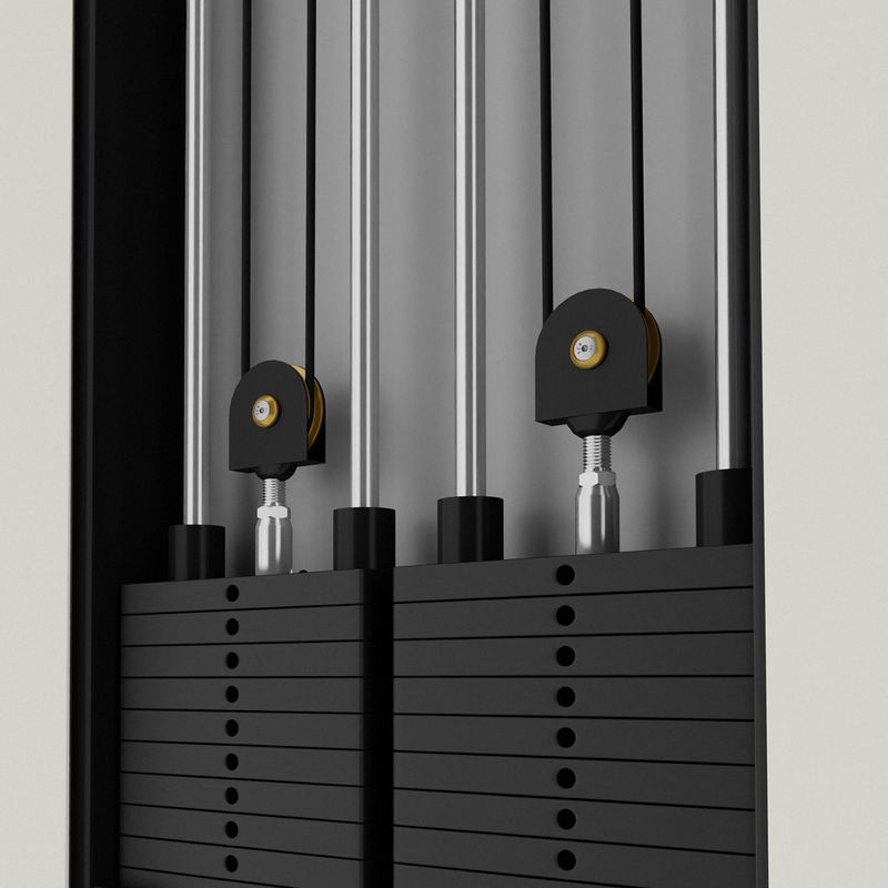 Dvojitá posilovacia kladka  na stenu HMS BS302 Commercial silver 10