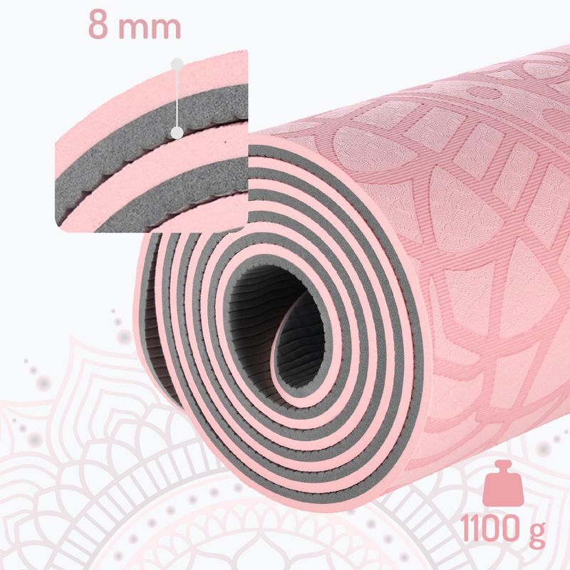 Podložka na jogu HMS YM10 light pink 3