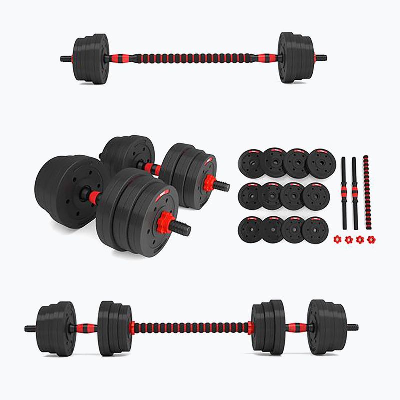 Sada činiek HMS SGP20 20 kg  čierna/červená 2
